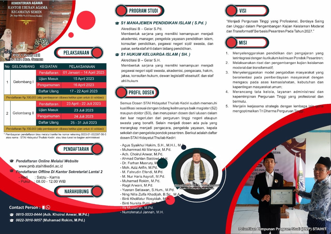 Penerimaan Mahasiswa Baru STAI Hidayatut Thullab Kediri 2023-2024